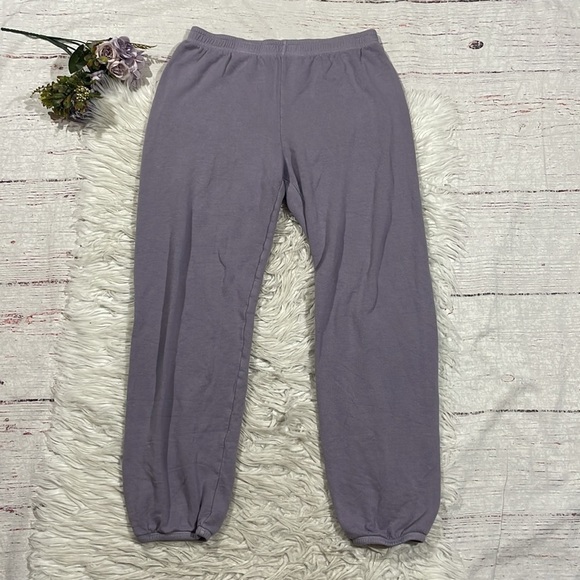 Monrow High-Waist Vintage Lounge Sweatpant Misty Lilac - Picture 2 of 9